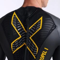 2XU - P:1 Propel Wetsuit - Men's - Black/Ambition - 2023 -mytriathlon shop MW4991c BLK ABN 27 48836.1666194428