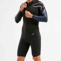 2XU - Pro-Swim Run SR1 Wetsuit - Men's - Ex-Rental 1 Hire -mytriathlon shop MW5479c BLK AQR 05 squashed 89378.1653062495