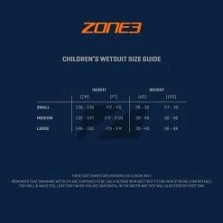 Zone 3 Zone3 - Adventure Wetsuit - Children's -mytriathlon shop Sizing GuidesArtboard 18 76181.1660731464