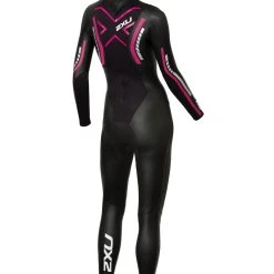 2XU - Women's P:1 Propel Wetsuit - Black/Pink Peacock - Ex-Rental 1 Hire -mytriathlon shop WW4994c BLK PKP 02 02965.1627394108