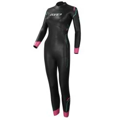 Zone 3 Zone3 - Women's Agile Wetsuit - Black/Pink/Turquoise - 2023