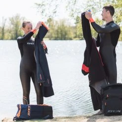 Zone 3 Zone3 - Men's Aspect 'Breaststroke' Wetsuit - Black/Blue/Orange - 2023 -mytriathlon shop Zone3 Feel Good Films165 24286.1667130565